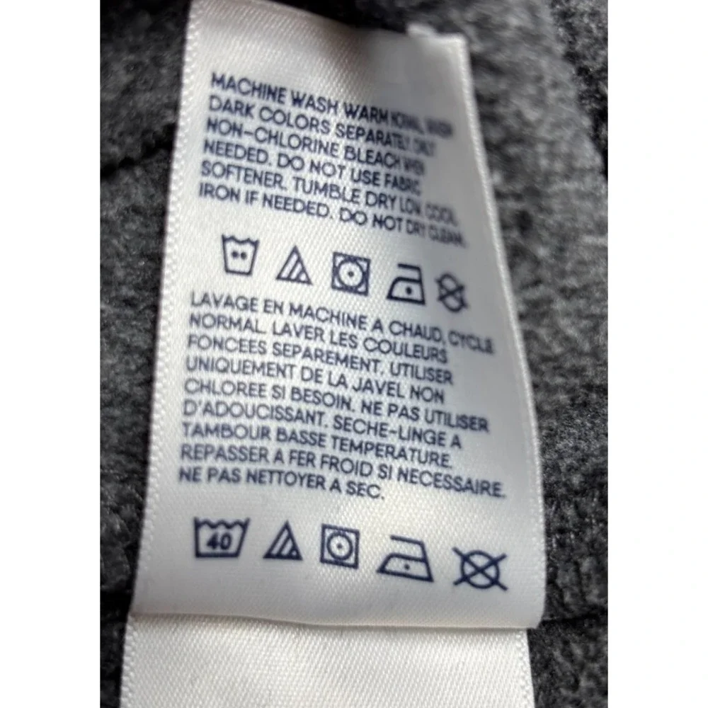 Lands' End Quarter Zip Fleece Pullover Gray Big Tall 3XL Men's Cozy‎ Casual